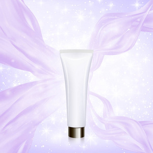 化妝品產(chǎn)品背景,水濺和光藍景。矢量圖 Eps10