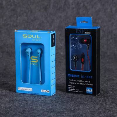 印刷彩色耳機外包裝盒 可折疊電子數(shù)碼產(chǎn)品包裝彩盒